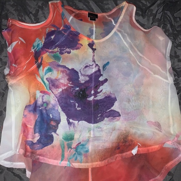 Coral Pencil Skirt With A Off Shoulder Polyester Summer Top - Picture 5 of 7